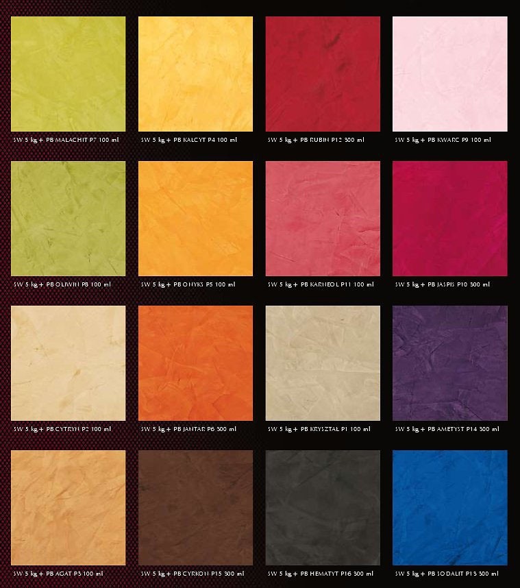 Palette of colours Polished Plaster